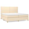 vidaXL Box spring postel s matrac&iacute; kr&eacute;mov&aacute; 200x200 cm textil