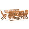 vidaXL 11d&iacute;ln&yacute; zahradn&iacute; j&iacute;deln&iacute; set 220x90x75cm masivn&iacute; ak&aacute;ciov&eacute; dřevo