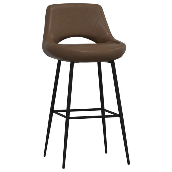 vidaXL Barov&aacute; židle tmavě hněd&aacute; uměl&aacute; kůže