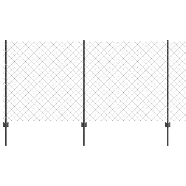 vidaXL Plot s sloupkem &Scaron;ed&aacute; 1,2 x 25 m Ocel a PVC