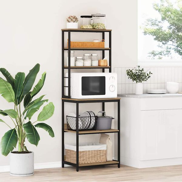 vidaXL Kuchyňsk&aacute; polička Artisanov&yacute; dub 60 x 40 x 168 cm