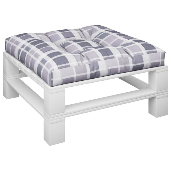 vidaXL Podu&scaron;ka na palety &scaron;ed&aacute; k&aacute;rovan&aacute; 80 x 80 x 12 cm textil