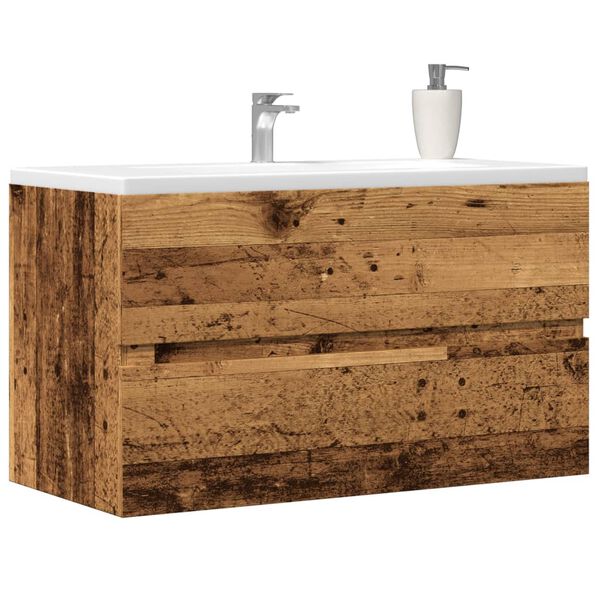 vidaXL Koupelnov&aacute; z&aacute;věsn&aacute; skř&iacute;ňka old wood 80 x 38,5 x 45 cm kompozit
