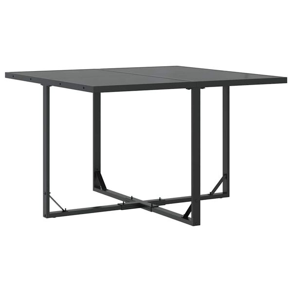 vidaXL Zahradní jídelní souprava 5 pcs Černá Ocel