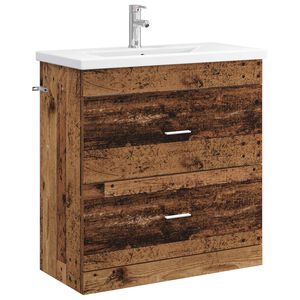 vidaXL Sada koupelnov&eacute;ho n&aacute;bytku Star&eacute; dřevo 81 x 40 x 84,5 cm