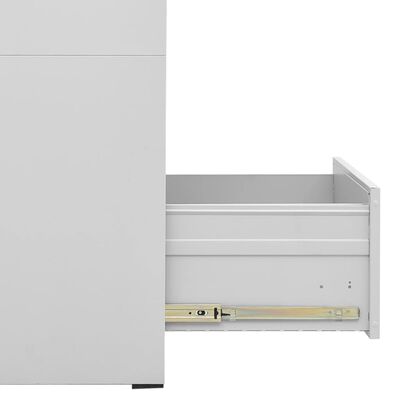 vidaXL Kancelářská skříň světle šedá 46 x 62 x 164 cm ocel