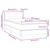 vidaXL Box spring postel s matrac&iacute; tmavě modr&aacute; 80x220 cm samet