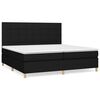 vidaXL Box spring postel s matrac&iacute; čern&aacute; 200x200 cm textil