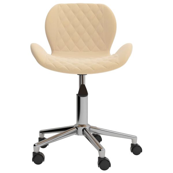 vidaXL Otočn&eacute; j&iacute;deln&iacute; židle 6 ks kr&eacute;mov&eacute; samet