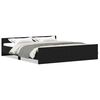 vidaXL R&aacute;m postele bez matrace čern&yacute; dub 180x200 cm, dřevěn&eacute; podlahy