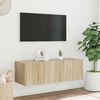 vidaXL N&aacute;stěnn&aacute; TV skř&iacute;ňka s LED osvětlen&iacute;m dub sonoma 100x35x31 cm