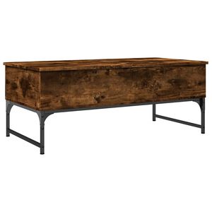 vidaXL Konferenčn&iacute; stolek kouřov&yacute; dub 100 x 50 x 40 cm kompozit a kov