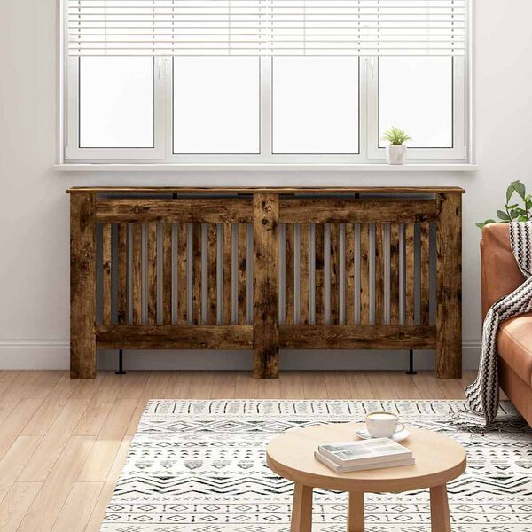 vidaXL Kryt radi&aacute;toru Kouřov&yacute; dub 172 x 19 x 81,5 cm kompozitn&iacute; dřevo