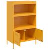 vidaXL Skříň highboard hořčicově žlutá 68 x 39 x 113 cm ocel