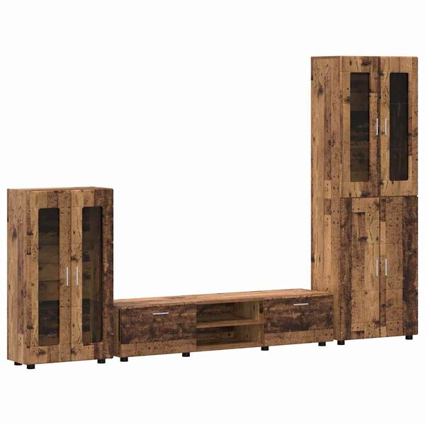 vidaXL Sestava TV skř&iacute;něk s polic&iacute; FLORIN Star&eacute; dřevo kompozitn&iacute; dřevo