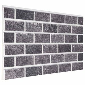 vidaXL N&aacute;stěnn&eacute; panely 10 ks 100 x 50 cm Čern&aacute; a &scaron;ed&aacute; EPS pěna
