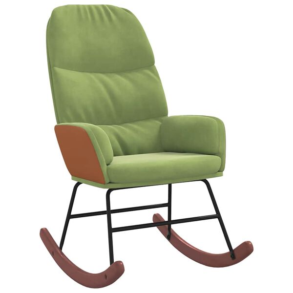 vidaXL Houpac&iacute; židle světle zelen&aacute; samet