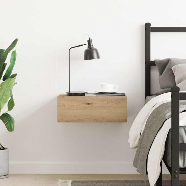 vidaXL Z&aacute;věsn&yacute; nočn&iacute; stolek řemesln&yacute; dub 40x32x15 cm