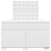 vidaXL Box spring postel s matrac&iacute; b&iacute;l&aacute; 120x190 cm uměl&aacute; kůže