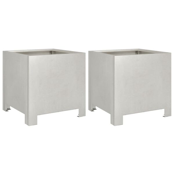 vidaXL Zahradní truhlíky 2 ks 30 x 30 x 30 cm nerezová ocel