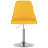 vidaXL Otočn&aacute; j&iacute;deln&iacute; židle hořčicově žlut&aacute; textil