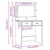 vidaXL Kosmetický stůl 2 pcs Hnědá 40 x 41 x 75 cm Kompozitní dřevo
