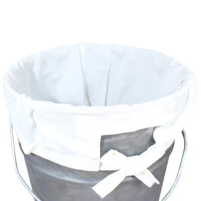vidaXL Koš na prádlo, recyklovaný masiv a železo, 30x30x58 cm