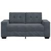 vidaXL Loveseat Sofa Tmavě &scaron;ed&aacute; 160x77x82 cm samet