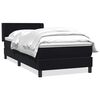 vidaXL Box spring postel s matrac&iacute; čern&aacute; 100x220 cm samet