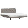 vidaXL Postel s matrac&iacute; taupe 180 x 200 cm textil