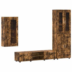 vidaXL Sestava TV skř&iacute;něk s polic&iacute; FLORIN Kouřov&yacute; dub kompozitn&iacute; dřevo