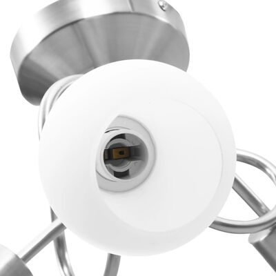 vidaXL Stropní svítidlo keramická stínidla na 3 žárovky E14 bílé koule