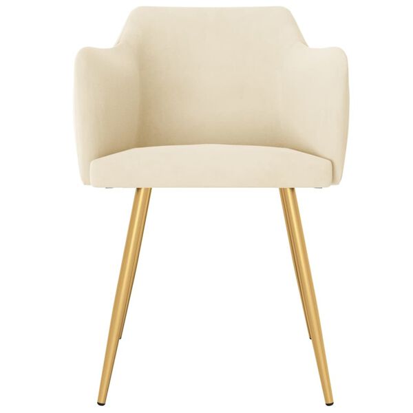 vidaXL j&iacute;deln&iacute; židle 2 ks kr&eacute;mov&eacute; samet