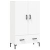 vidaXL Skř&iacute;ň highboard b&iacute;l&aacute; 69,5 x 31 x 115 cm kompozitn&iacute; dřevo