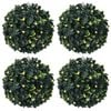 vidaXL Uměl&eacute; buxus koule s LED světly 4 ks zelen&eacute; 12 cm