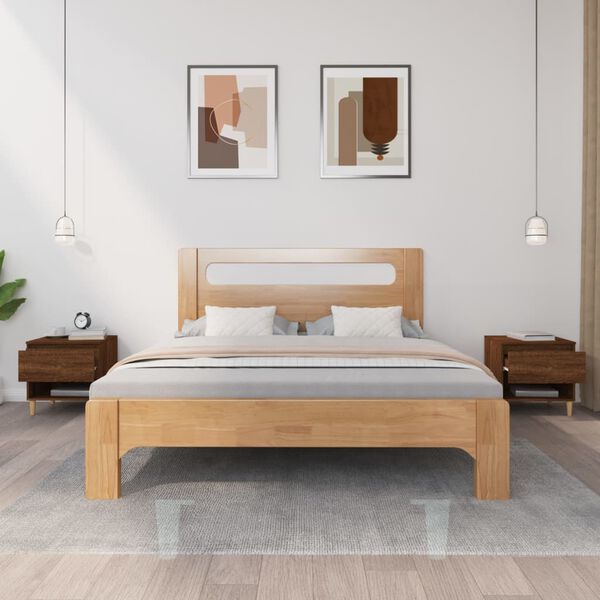 vidaXL Nočn&iacute; stolky 2 ks hněd&eacute; dub 50 x 46 x 50 cm kompozitn&iacute; dřevo