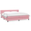 vidaXL Box spring postel s matracemi růžov&aacute; 180x210 cm samet