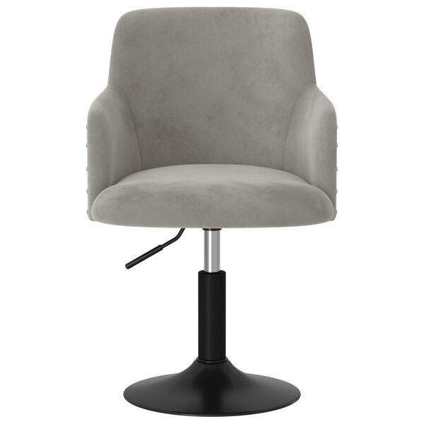 vidaXL Otočn&eacute; j&iacute;deln&iacute; židle 4 ks světle &scaron;ed&eacute; samet