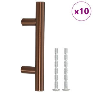 vidaXL N&aacute;bytkov&eacute; &uacute;chytky 10 ks bronzov&eacute; 64 mm nerezov&aacute; ocel