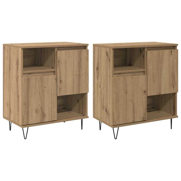 vidaXL Serv&iacute;rovac&iacute; skř&iacute;ň 2 pcs Artisanov&yacute; dub 60 x 35 x 70 cm