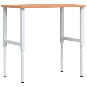 vidaXL Pracovn&iacute; stůl 100 x 60 x (71,5&ndash;98) cm masivn&iacute; buk obd&eacute;ln&iacute;kov&yacute;