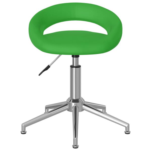 vidaXL Otočn&eacute; j&iacute;deln&iacute; židle 2 ks zelen&eacute; uměl&aacute; kůže