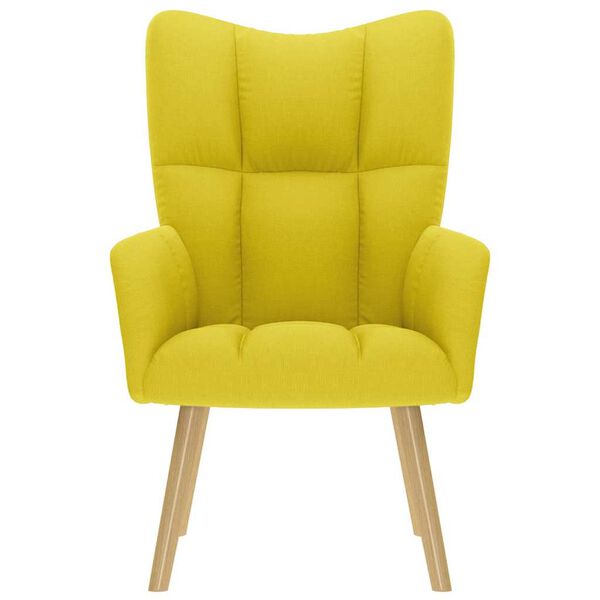 vidaXL Relaxační židle světle žlutá textil