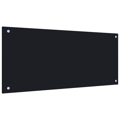 vidaXL Kuchyňský panel černý 90 x 40 cm tvrzené sklo