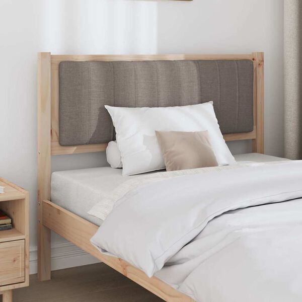 vidaXL Čalouněn&eacute; čelo postele s čelo Hněd&aacute; 100 cm Masivn&iacute; borov&eacute; dřevo