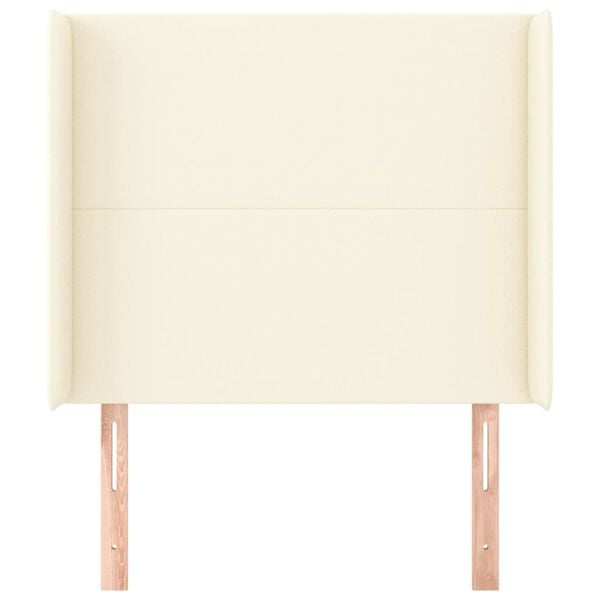 vidaXL Čelo postele typu u&scaron;&aacute;k kr&eacute;mov&eacute; 103x16x118/128 cm uměl&aacute; kůže