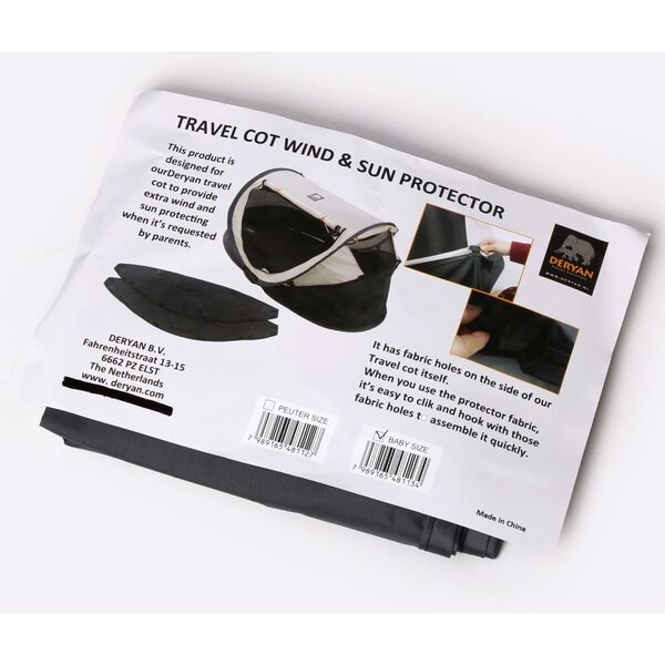 425431 DERYAN Wind Screen "Baby Luxe" 100x30x0,5cm Grey