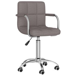 vidaXL Otočn&aacute; kancel&aacute;řsk&aacute; židle taupe textil