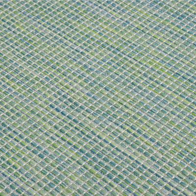 vidaXL Venkovní hladce tkaný koberec 80x150 cm tyrkysová