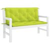 vidaXL Poduška na zahradní lavici jasně zelená 120x(50+50)x7 cm oxford